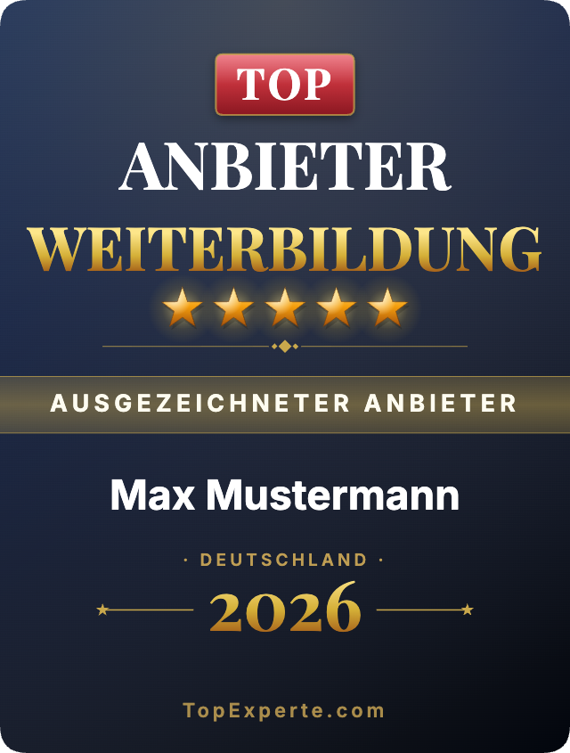 Award Top Anbieter für Weiterbildung 2026
